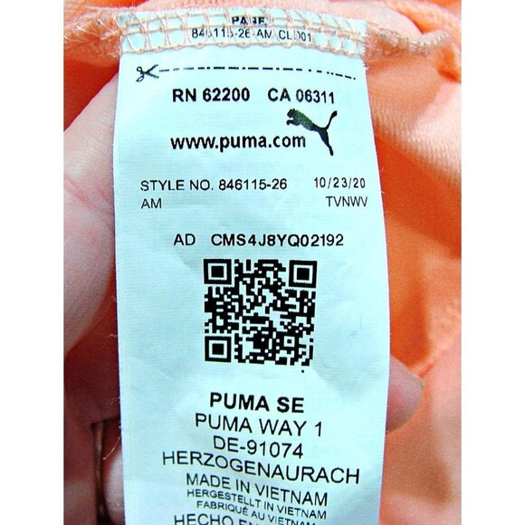 Puma Cropped Hoodie Sweatshirt Style# 846115-26 Peachy Pink Women Size Small - Picture 8 of 12